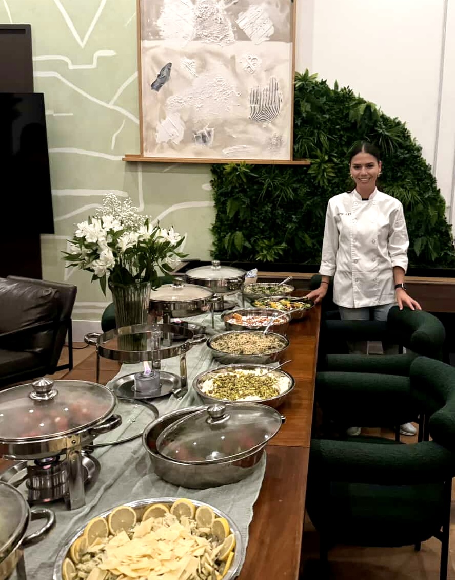 Chef preparing food for an event